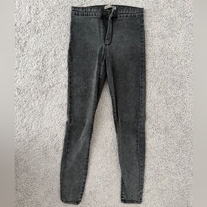 Denim&Co Washed Black High-Rise Skinny Jeans